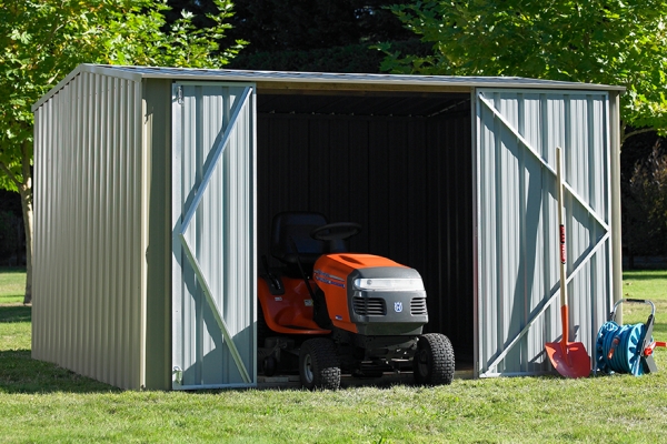 Semi timber frame garden shed door and a half