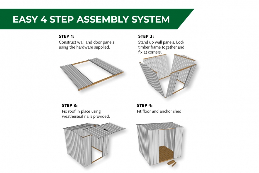 Garden shed assembly